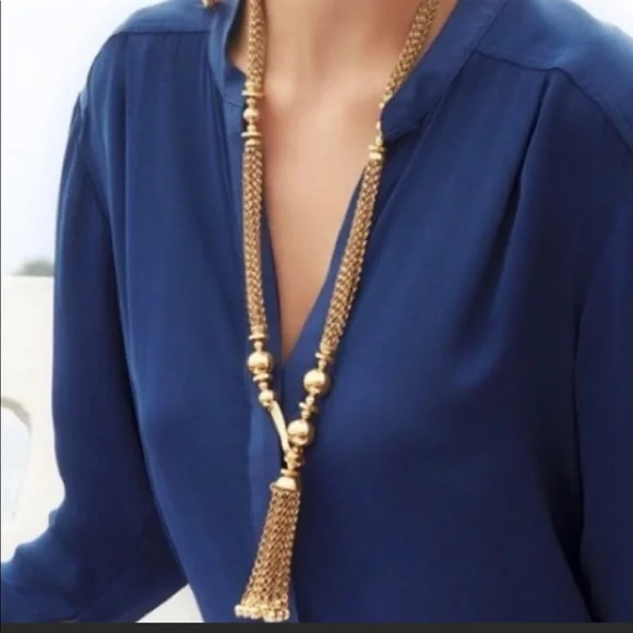 stella dot bianca tassle necklace - Picture 3 of 7